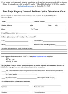 Owner Information Form